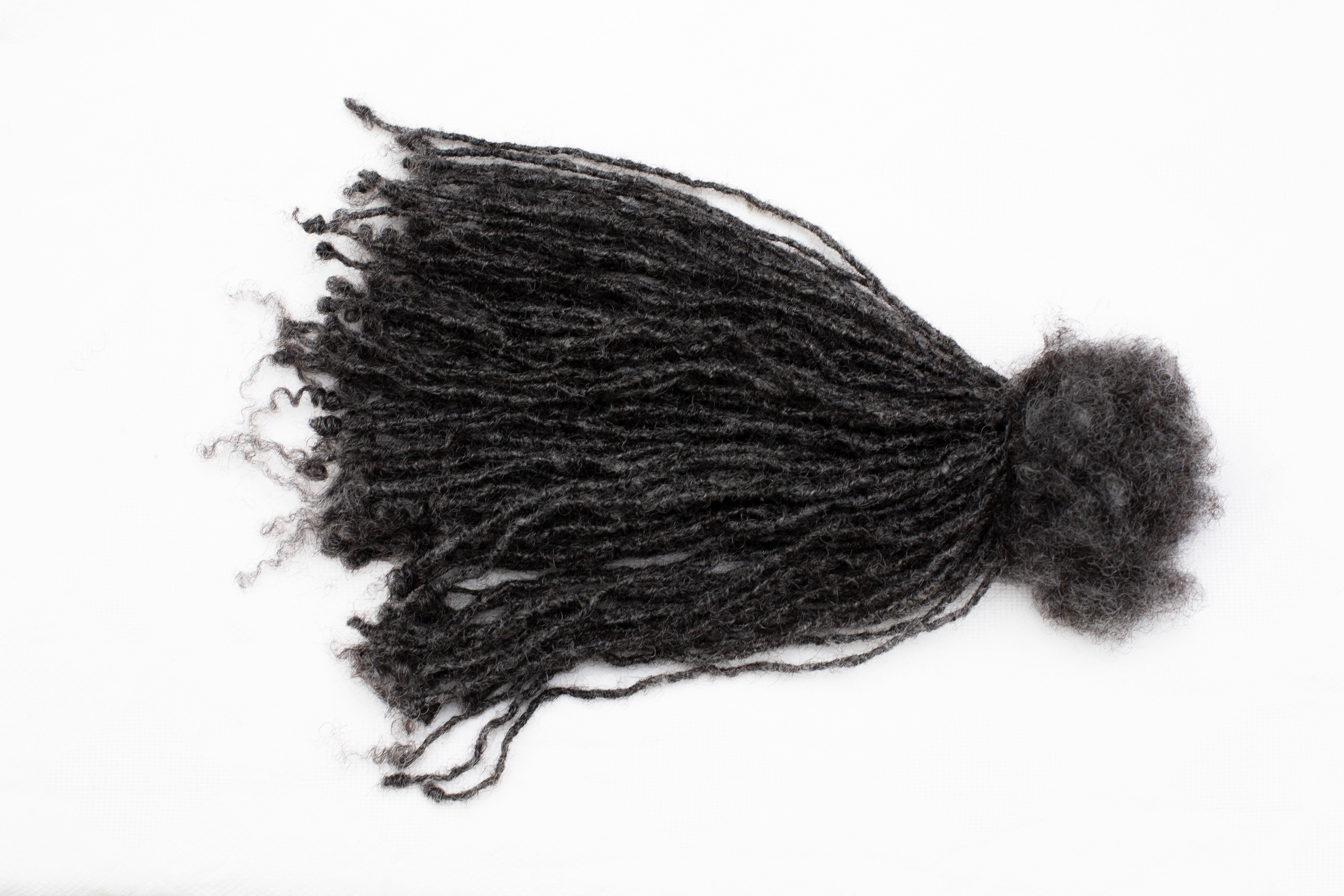 50 Anwi Textured Locs - Closed 1B Color, 100% Human Hair