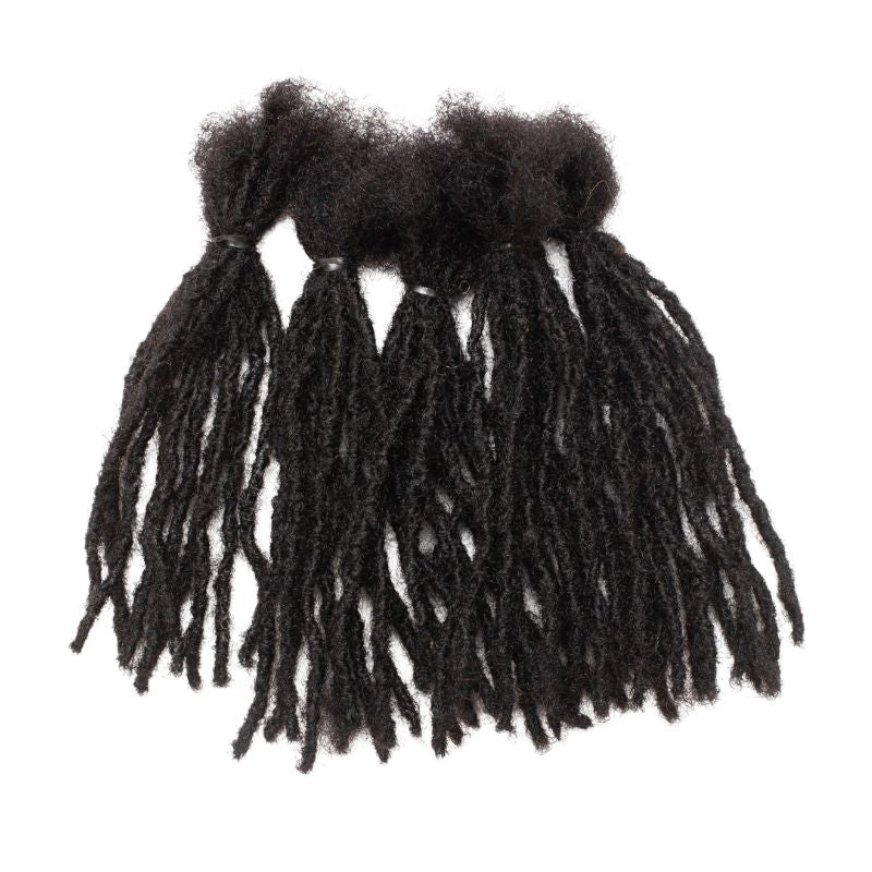 100 Anwi Textured Locs - Color 1B, 100% Human Hair