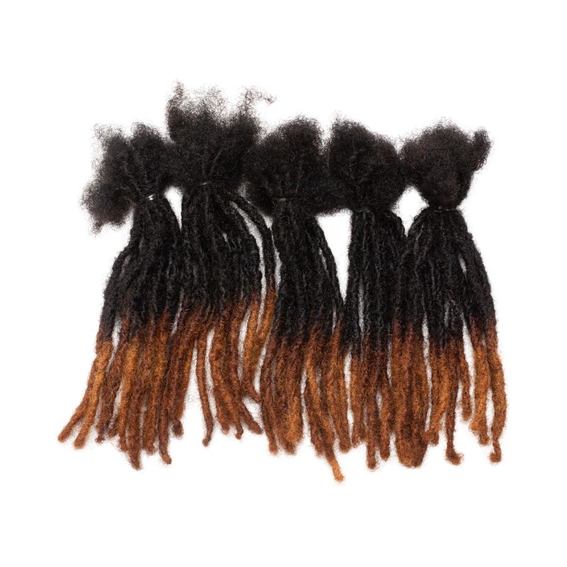 10 Anwi Textured Locs - Closed 1B/Honey Color, 100% Human Hair