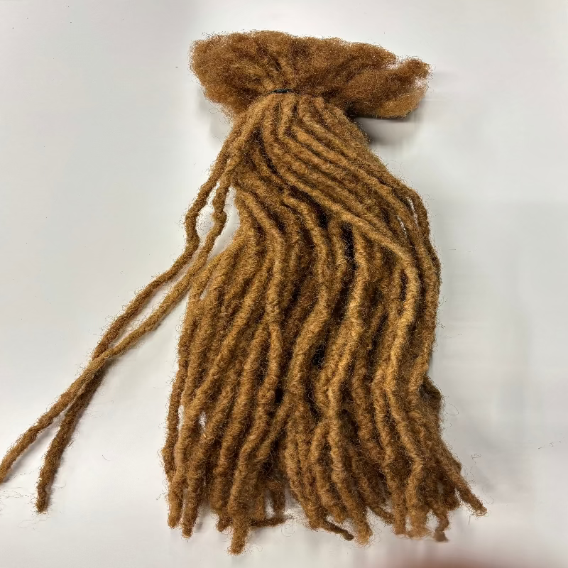 honey colored textured locs human hair 50 strands
