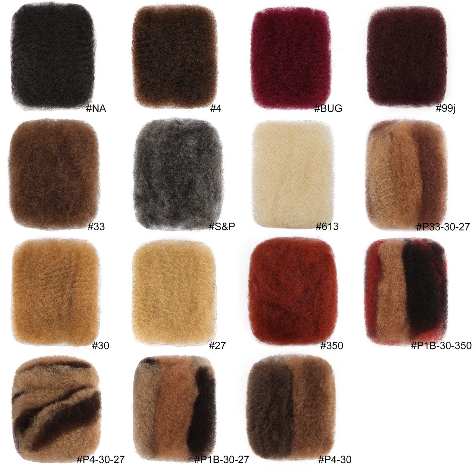 Afro Kinky Bulk – 100% Human Hair in Color 1b /Natural black