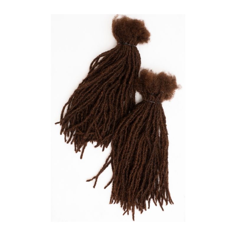 50 Anwi Textured Locs - Closed #4 Color, 100% Human Hair