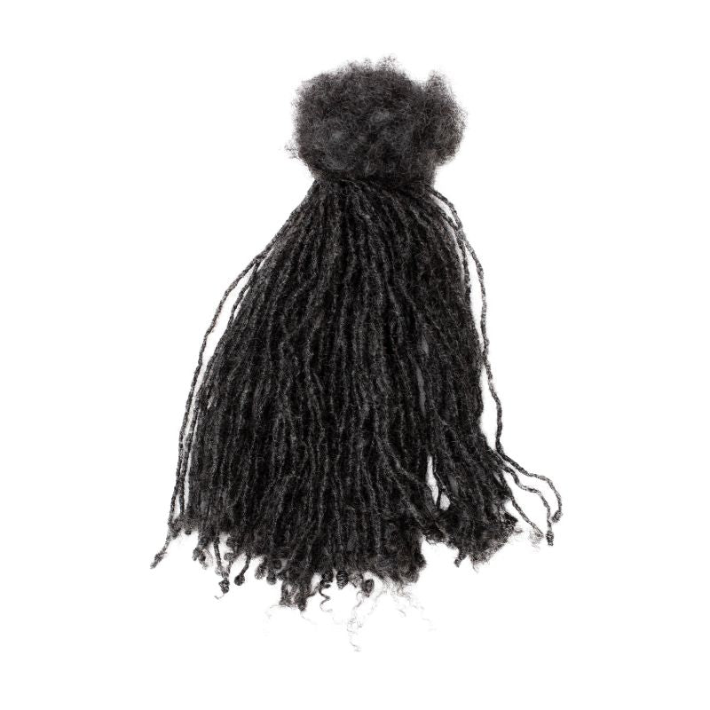 100 Anwi Textured Locs - Mini locs Curly tips 1B Color, 100% Human Hair