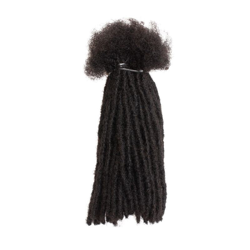 50 Regular Locs In Color 1B - Closed Tips, 100% Human Dreadlocks Hair Extensions