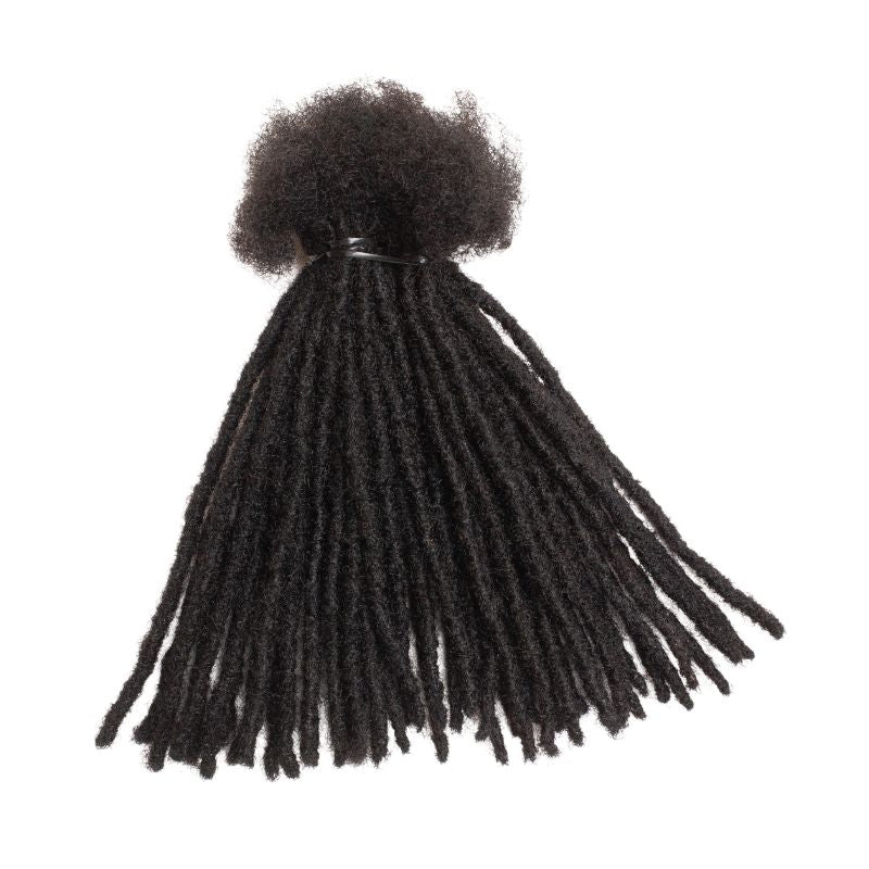 50 Regular Locs In Color 1B - Closed Tips, 100% Human Dreadlocks Hair Extensions