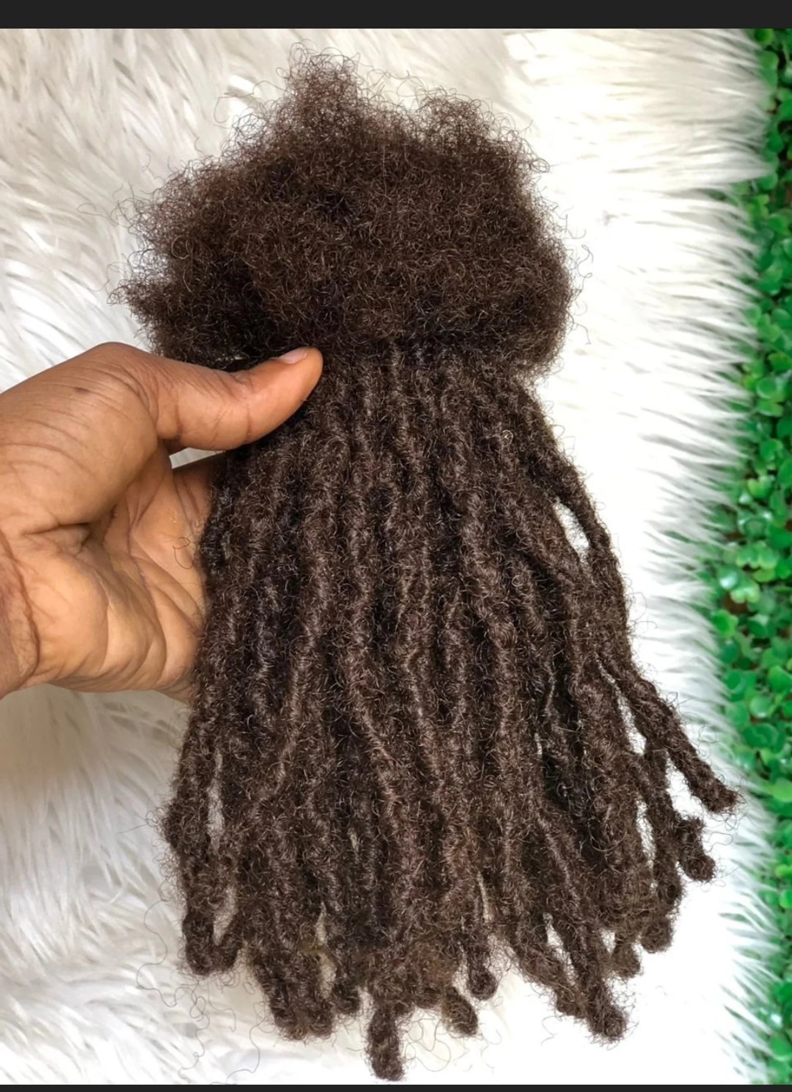 130 Anwi Textured Locs | Closed Tips | Color #4 | 100% Human Hair