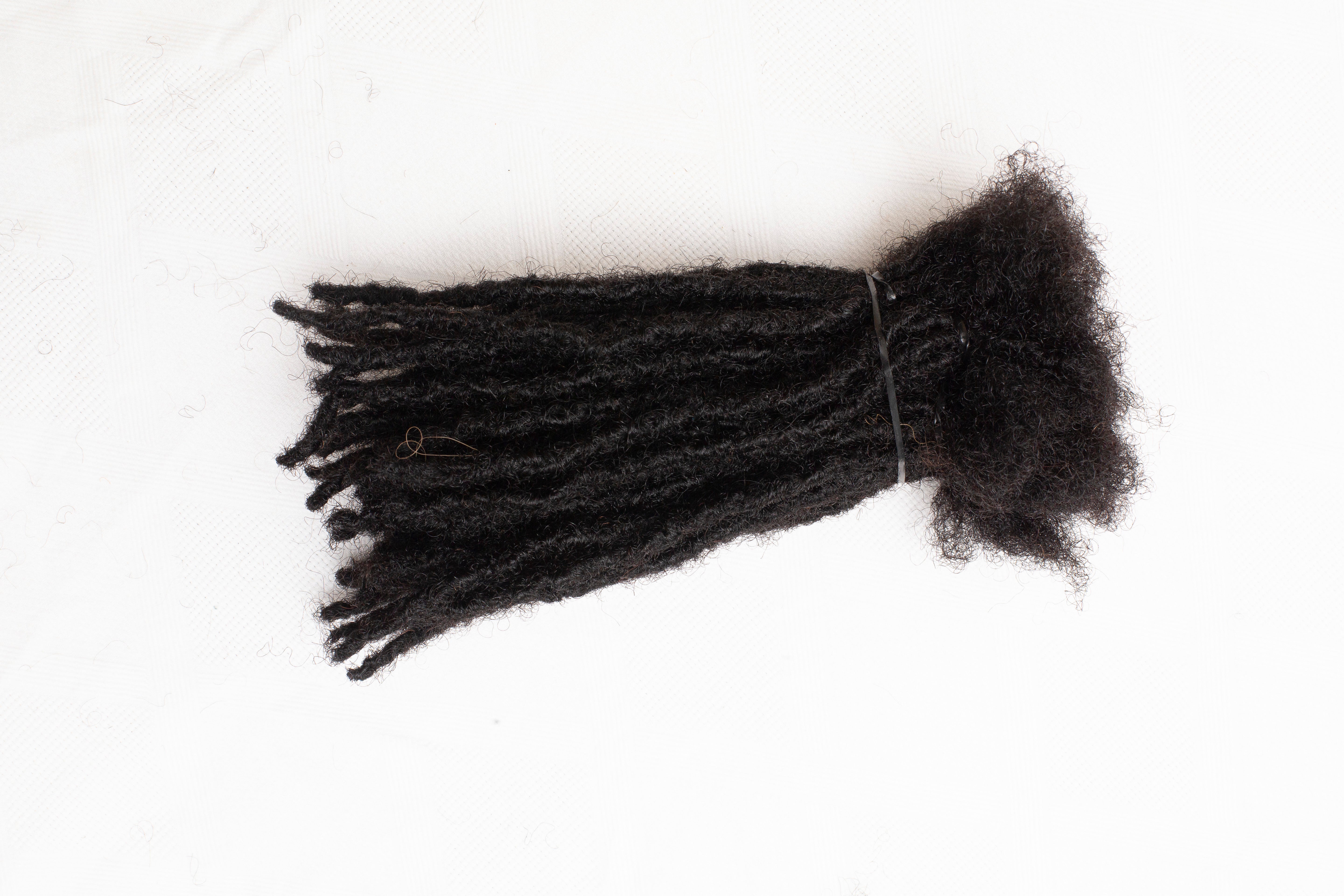 1b textured locs human hair 130 strands