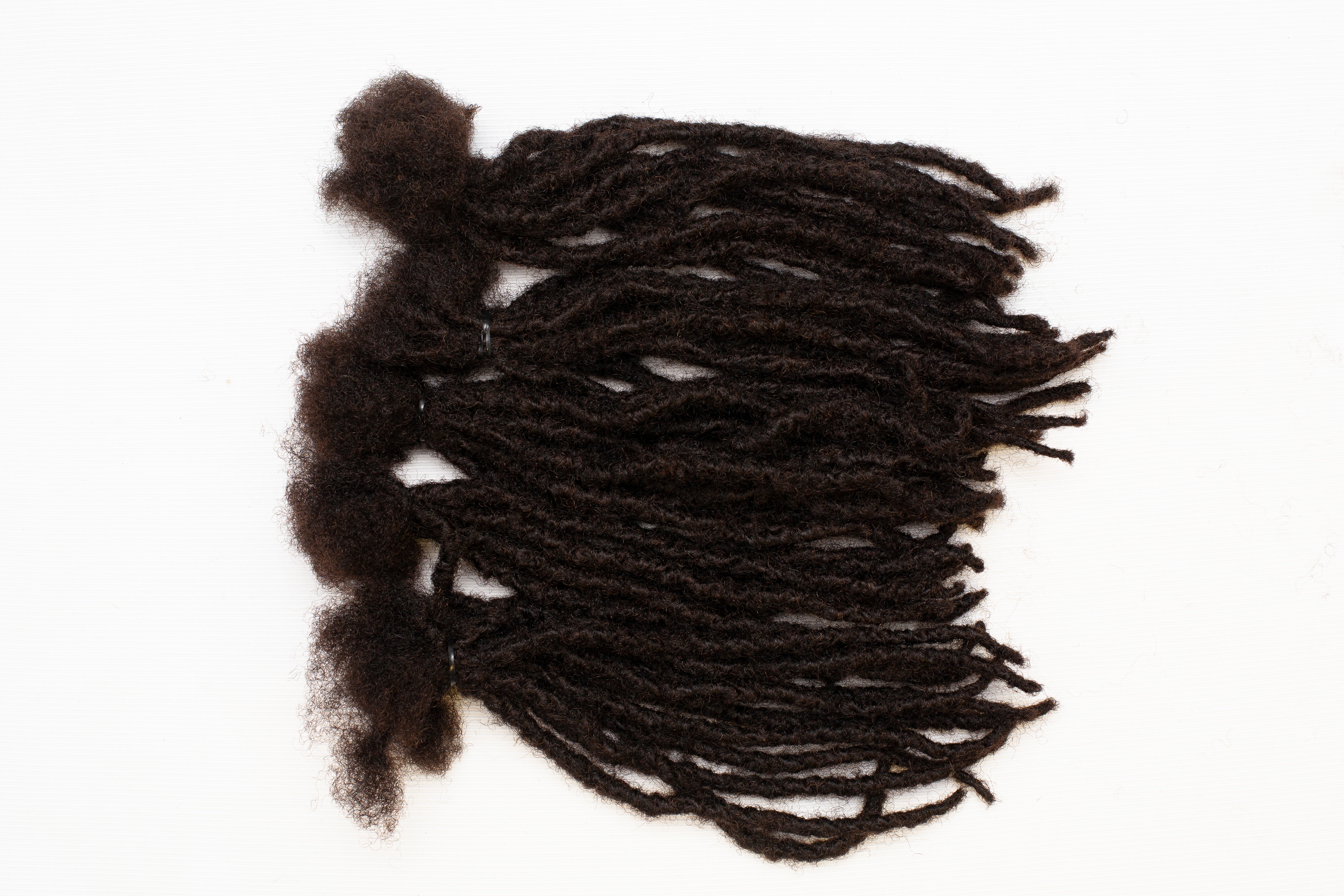 1b textured locs human hair 130 strands