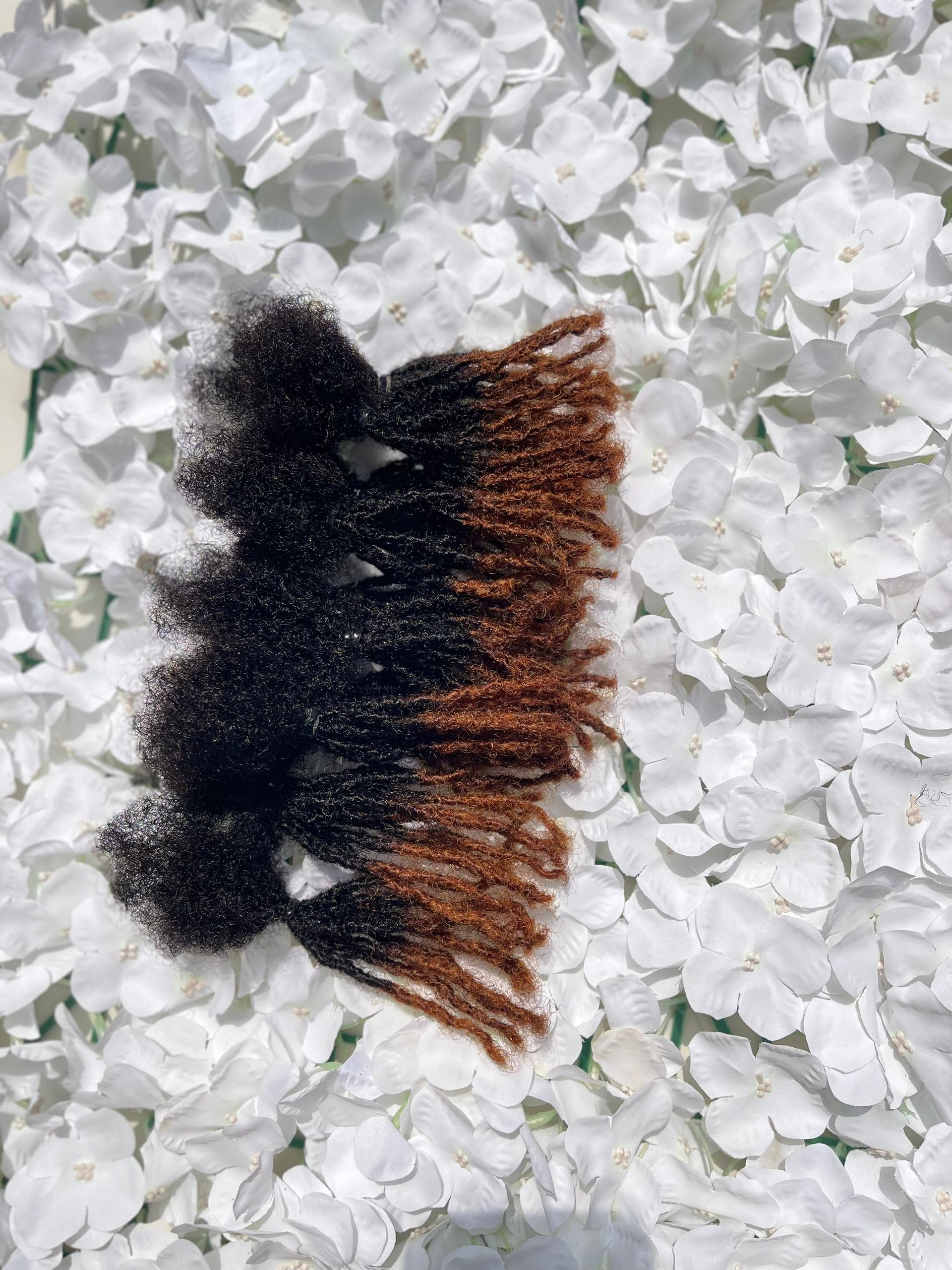 100 Anwi Textured Locs - Closed 1B Color, 100% Human Hair