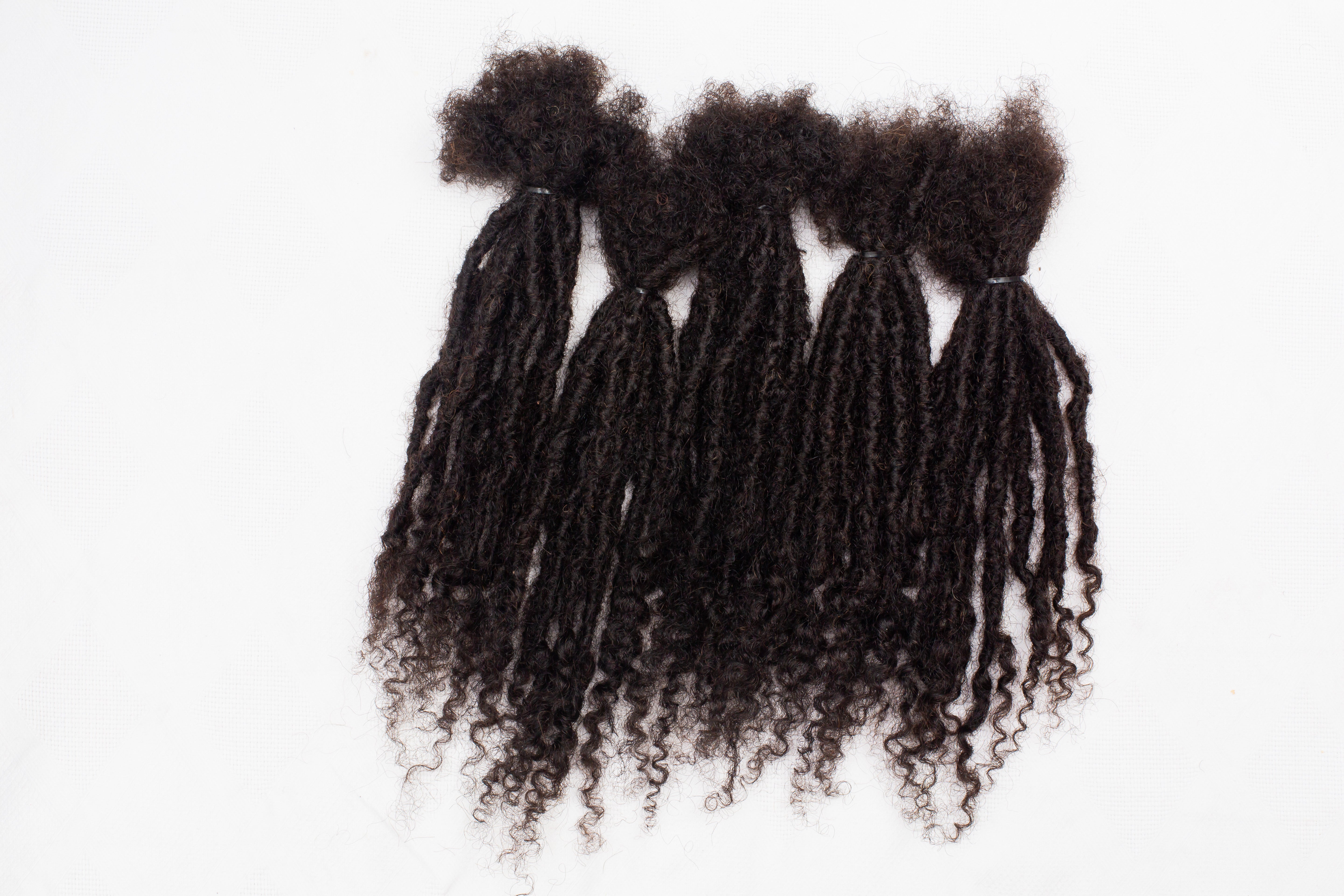 10 Anwi Curly Locs – 1B Color, 100% Human Hair