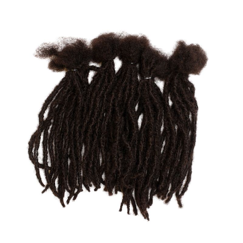 100 Anwi Textured Locs - Closed #2 Color, 100% Human Hair