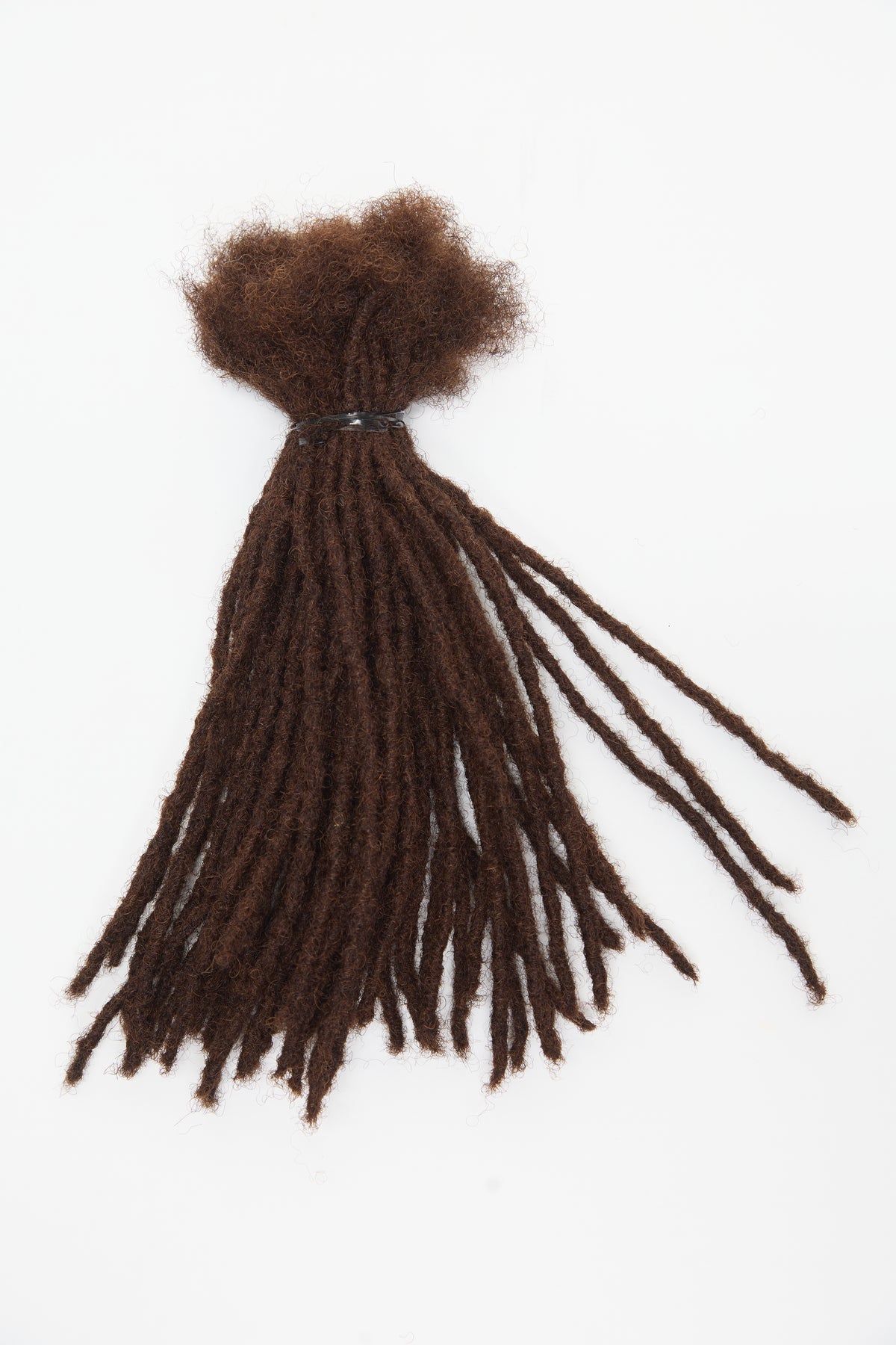 50 Regular Locs In Color #4 - Closed Tips, 100% Human Dreadlocks Hair Extensions