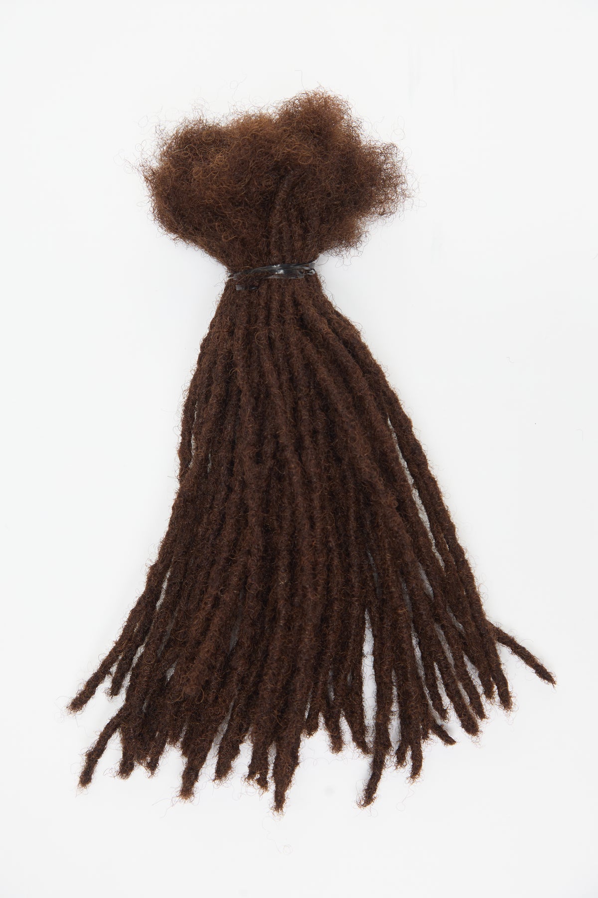 50 Regular Locs In Color #4 - Closed Tips, 100% Human Dreadlocks Hair Extensions