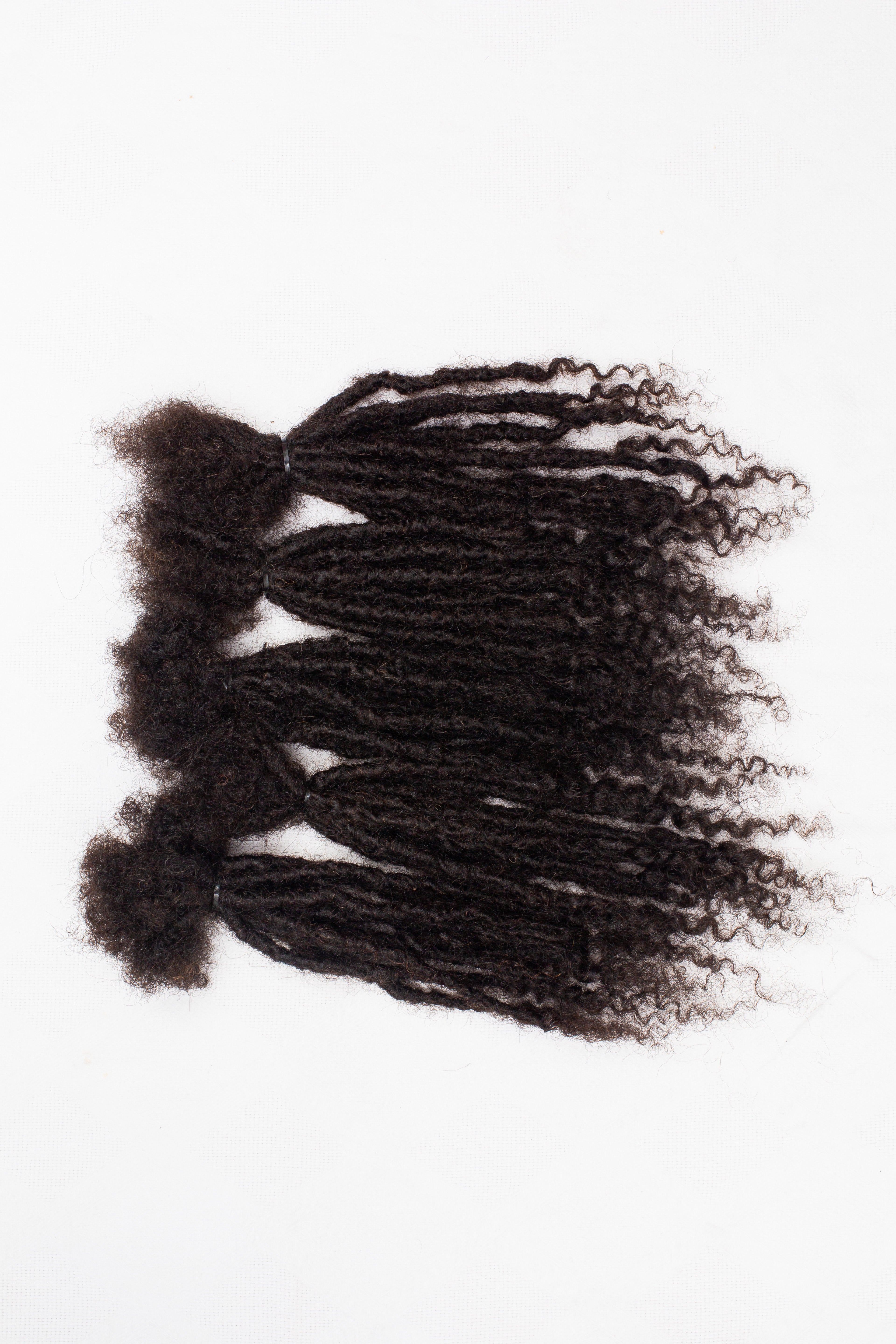 100 Anwi Curly Locs – 1B Color, 100% Human Hair